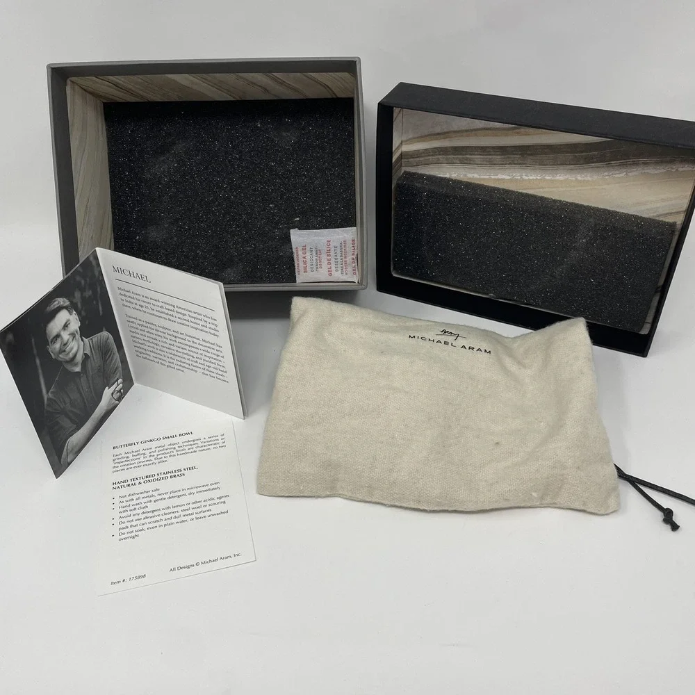 Michael Aram EMPTY BOX REPLACEMENT / GIFT -‎ 175898 Butterfly Ginkgo Bowl Small